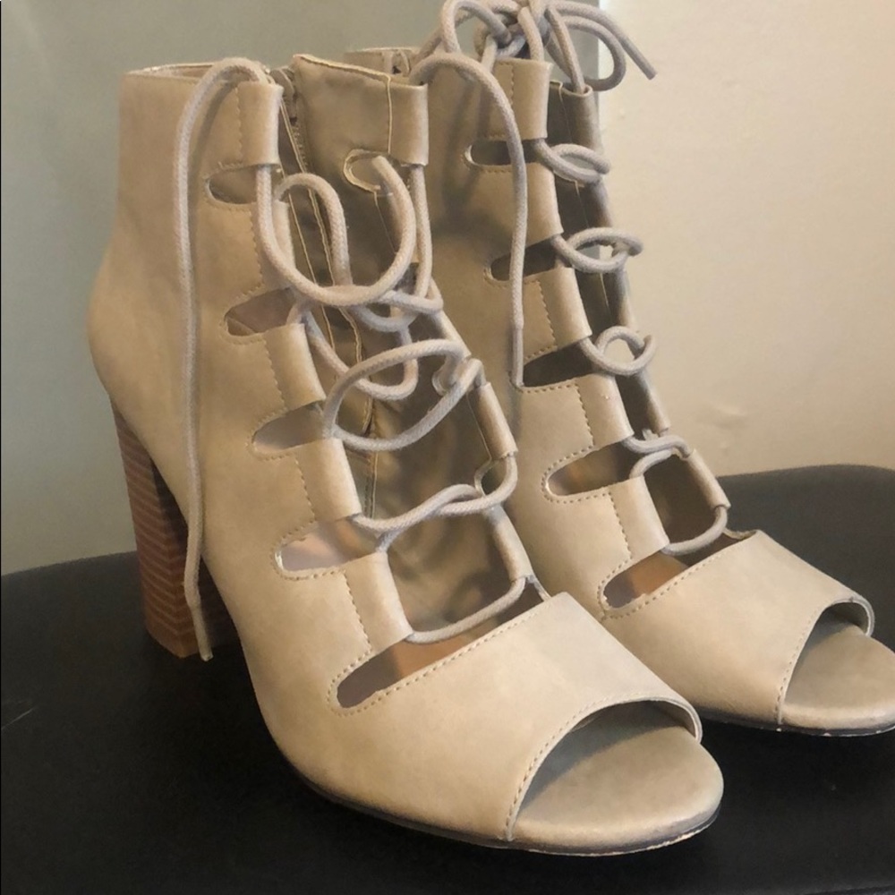 Tan Block Heel